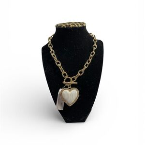 True To Form Shell Locket Heart Pendant with Toggle - NWT ***